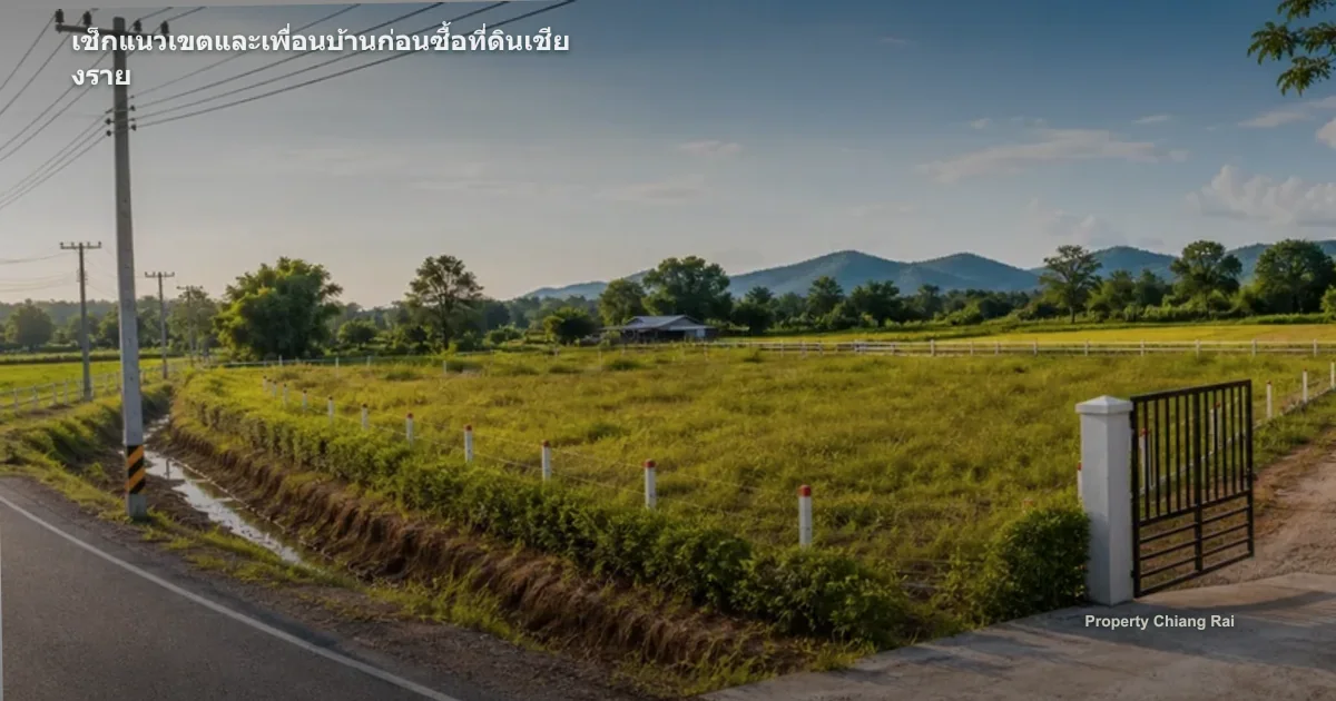 เช็กแนวเขตและเพื่อนบ้านก่อนซื้อที่ดินเชียงราย