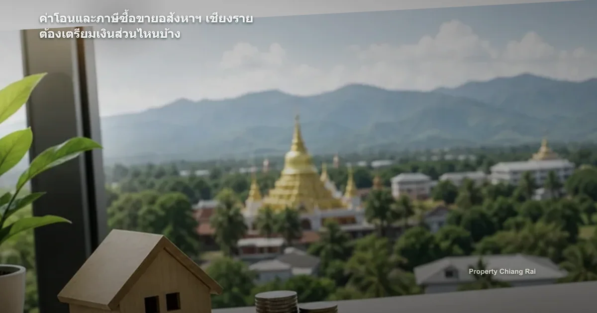 ค่าโอนและภาษีซื้อขายอสังหาฯ เชียงราย ต้องเตรียมเงินส่วนไหนบ้าง