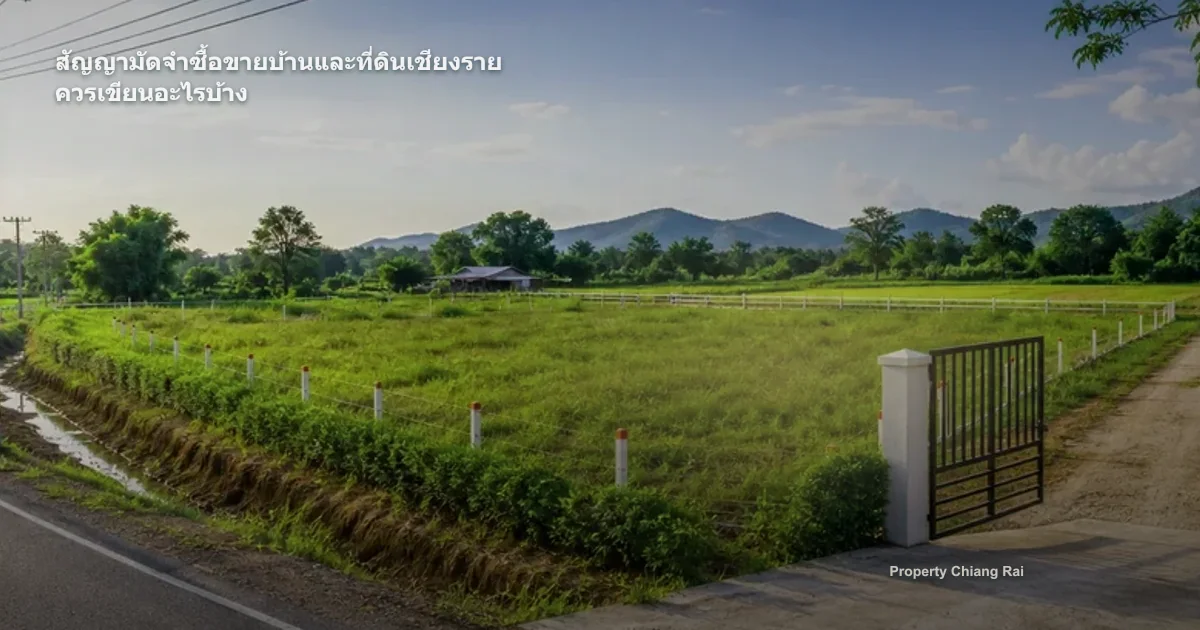 สัญญามัดจำซื้อขายบ้านและที่ดินเชียงราย ควรเขียนอะไรบ้าง