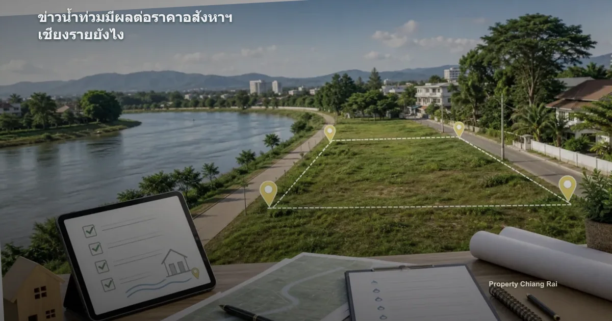 ข่าวน้ำท่วมมีผลต่อราคาอสังหาฯ เชียงรายยังไง