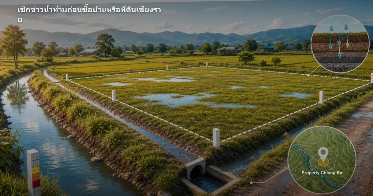 เช็กข่าวน้ำท่วมก่อนซื้อบ้านหรือที่ดินเชียงราย