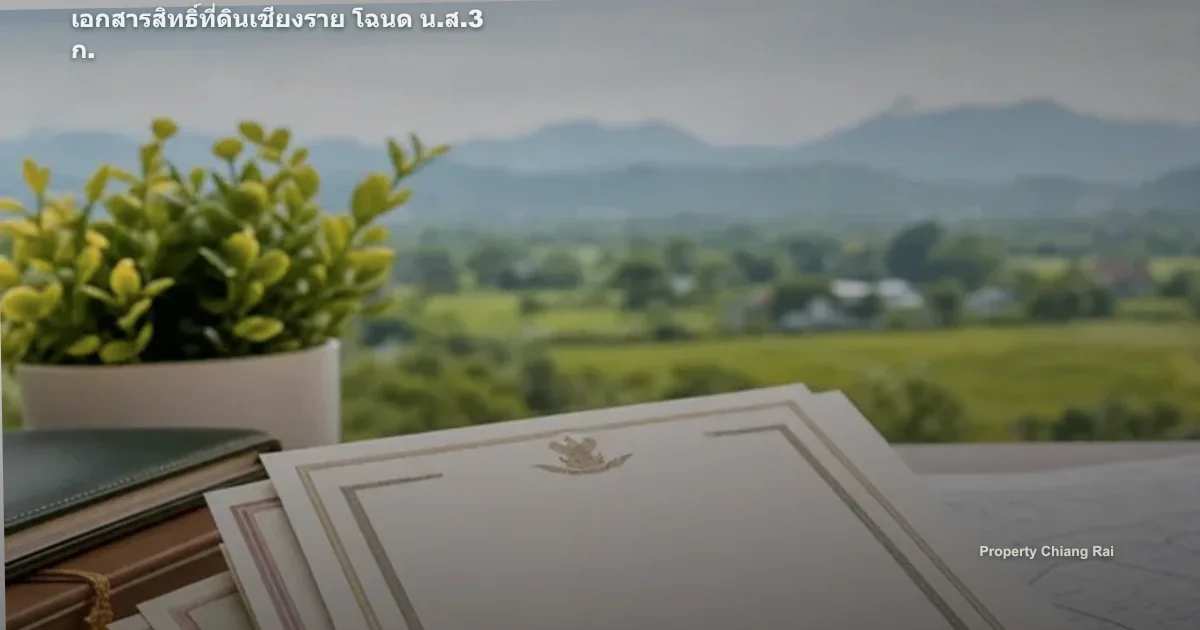 เอกสารสิทธิ์ที่ดินเชียงราย โฉนด น.ส.3 ก.
