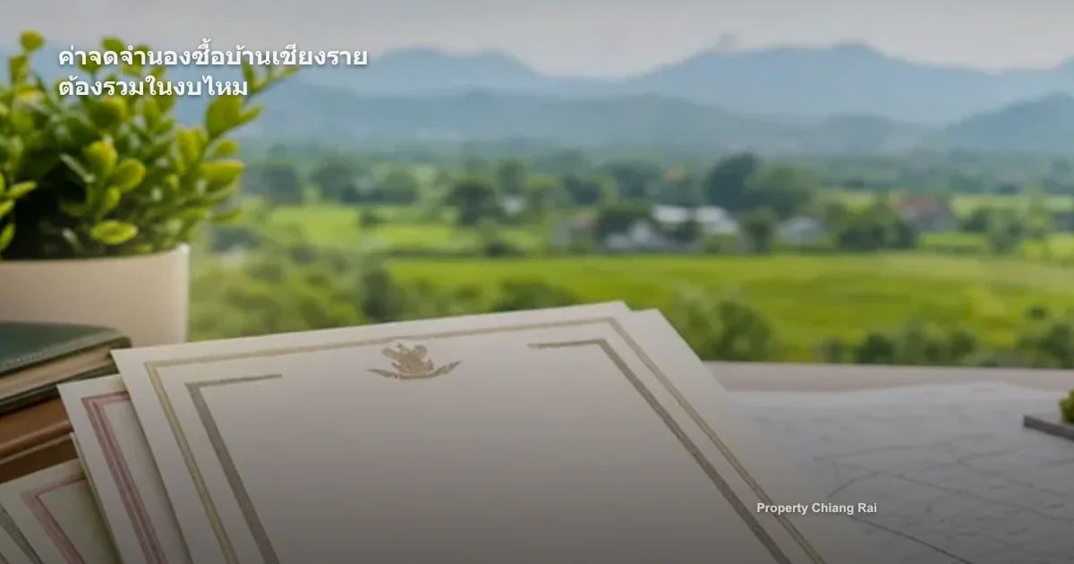 ค่าจดจำนองซื้อบ้านเชียงราย ต้องรวมในงบไหม