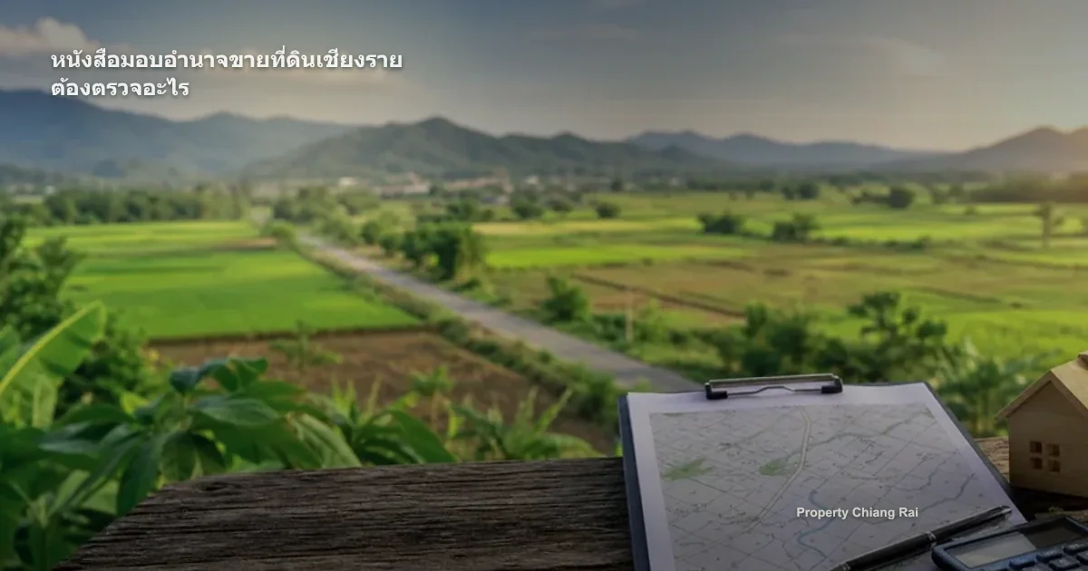 หนังสือมอบอำนาจขายที่ดินเชียงราย ต้องตรวจอะไร