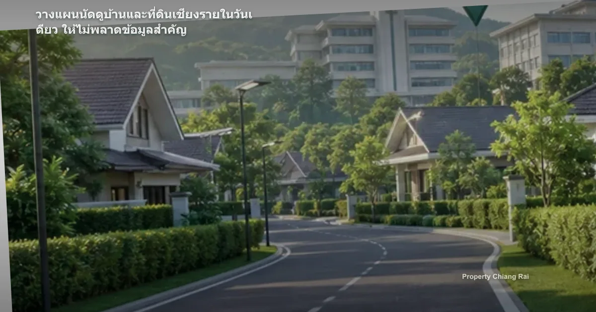 วางแผนนัดดูบ้านและที่ดินเชียงรายในวันเดียว ให้ไม่พลาดข้อมูลสำคัญ