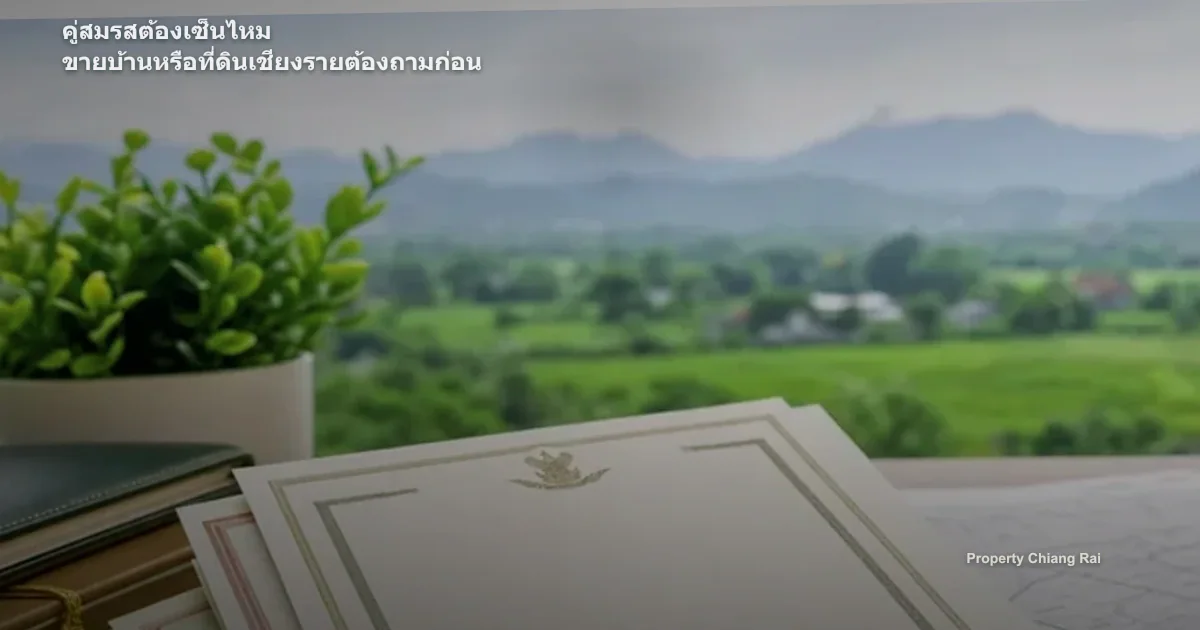 คู่สมรสต้องเซ็นไหม ขายบ้านหรือที่ดินเชียงรายต้องถามก่อน