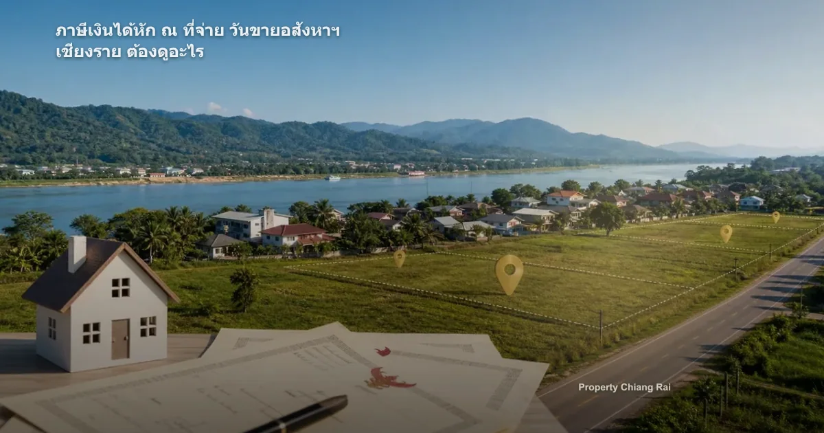 ภาษีเงินได้หัก ณ ที่จ่าย วันขายอสังหาฯ เชียงราย ต้องดูอะไร